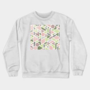 Mint and Pink Mosaic Crewneck Sweatshirt